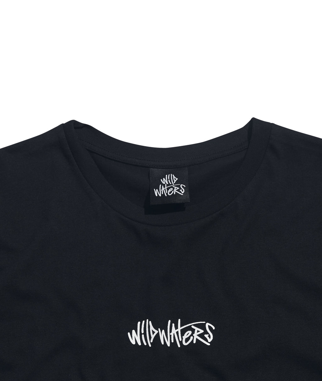 T-Shirt mit Unterschrift - Schwarz