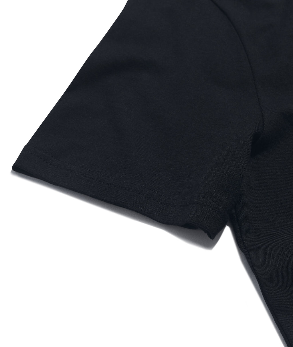 T-Shirt mit Unterschrift - Schwarz